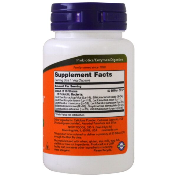 Version 1.0.0 Probiotic10 NOW Foods 10 cepas probióticas para equilibrio intestinal