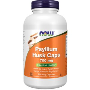 NOW Foods cápsulas vegetales de cáscara de psyllium 700 mg