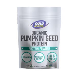 Frasco NOW Foods Organic Pumpkin Seed Protein Front