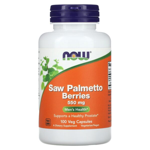 Version 1.0.0 Frasco de Now Foods Saw Palmetto 550mg con 100 cápsulas vegetales