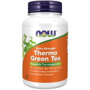 NOW Foods Thermo Green Tea suplementación 700 mg té verde cápsula vegana