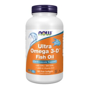 Version 1.0.0 NOW Foods Ultra Omega 3-D softgels botella frontal