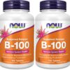 Frontal de frasco NOW Foods Vitamina B-100 liberación sostenida