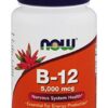 Now Foods Vitamina B-12 5000mcg con ácido fólico frontal paquete