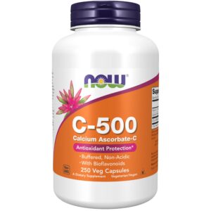 NOW Foods vitamina C-500 cápsulas vegetales antioxidante