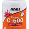 NOW Foods Vitamina C-500 sabor naranja 100 tabletas masticables