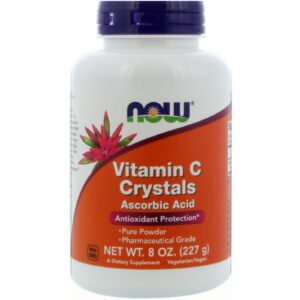 Now Foods vitamina c cristales pureza farmacéutica 8 oz