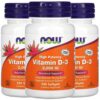 Now Foods vitamina d-3 50 mcg 240 softgels botella