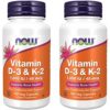 Version 1.0.0 NOW Foods vitamina d3 k2 120 cápsulas paquete frontal