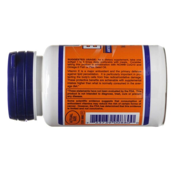 Etiqueta NOW Foods Vitamina E 200 UI