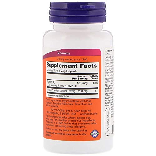 Now Foods Vitamina K-2 100 mcg detalle