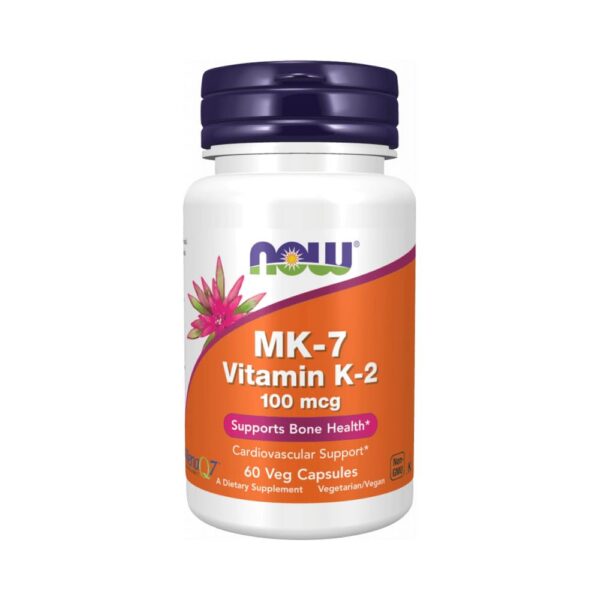 NOW Foods Vitamina K-2 MK-7 cápsulas vegetarianas frasco 60 unidades