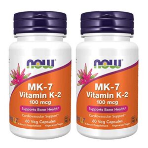 Now Foods vitamina K-2 cápsulas vegetales paquete 60 unidades
