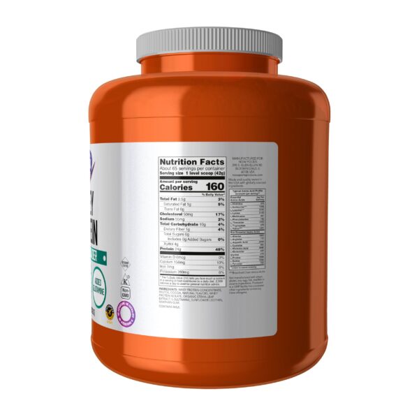 NOW Foods Whey Protein etiqueta lateral