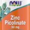 Frasco frontal NOW Foods Zinc Picolinato 50 mg