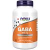 Envase de NOW GABA 500 mg con 200 cápsulas vegetales