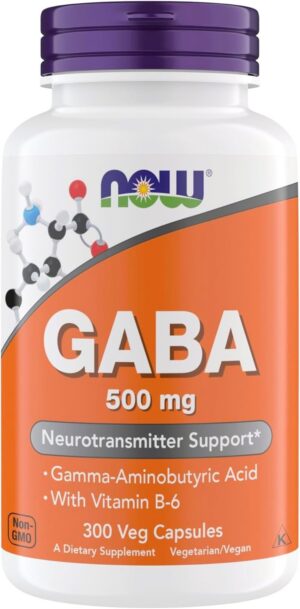 Frasco NOW GABA 500 mg Cápsulas