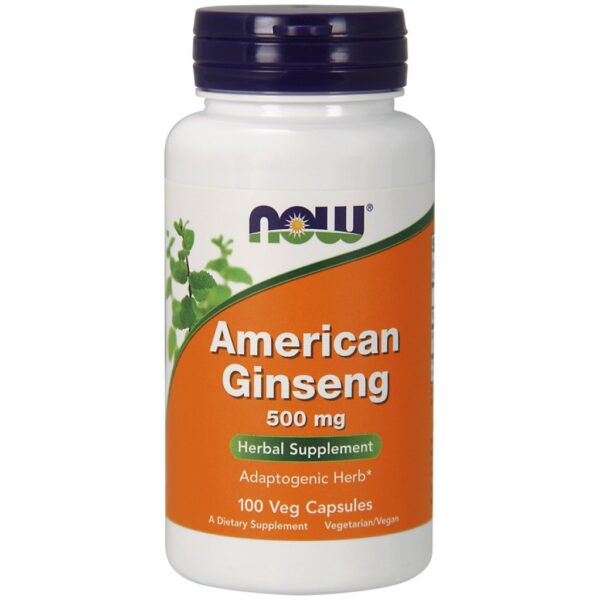 NOW ginseng americano suplemento 100 cápsulas paquete doble