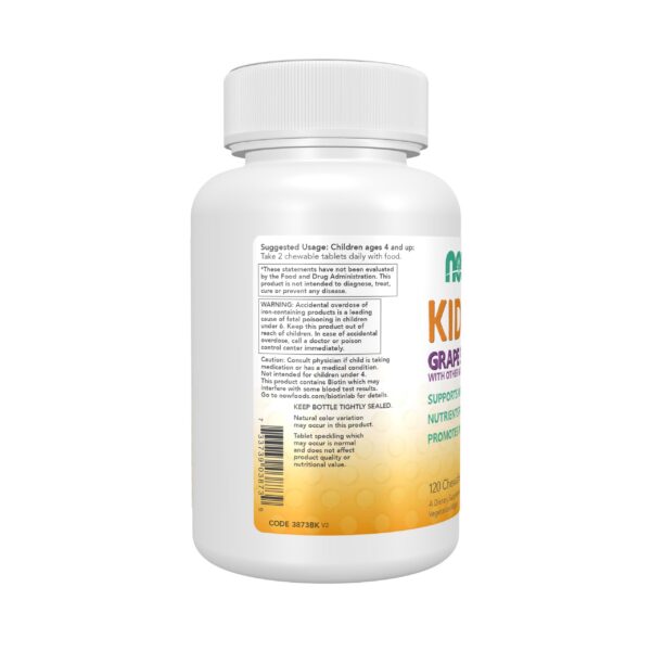 Version 1.0.0 Etiqueta lateral NOW Kids Vits multivitamínico
