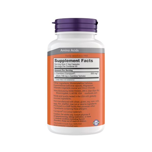 Version 1.0.0 Etiqueta NOW L-Carnitine 250 mg