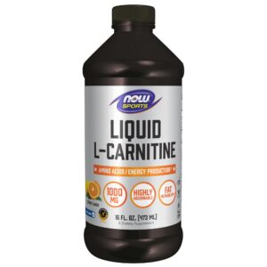 Frasco de NOW L-Carnitina líquida 1000 mg