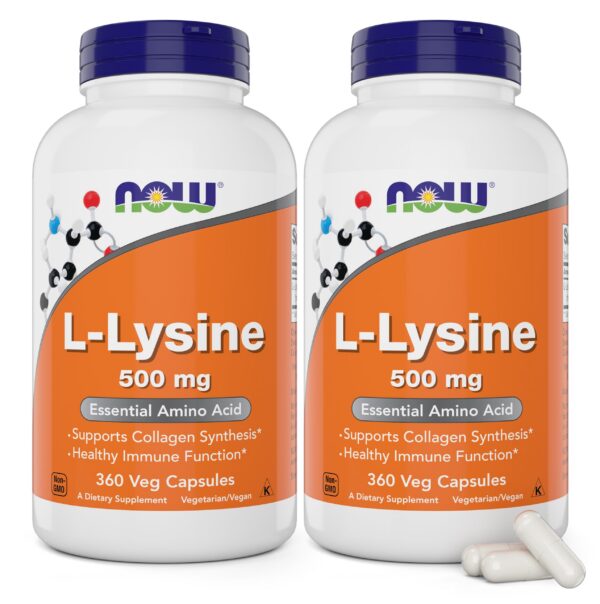 NOW L-Lysine 500 mg cápsulas frontal