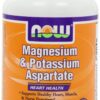 NOW Magnesium Potassium Aspartate con Taurina – etiqueta frontal