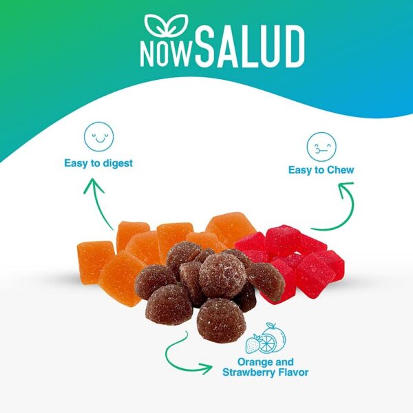 Detalle de sabor naranja en gomitas