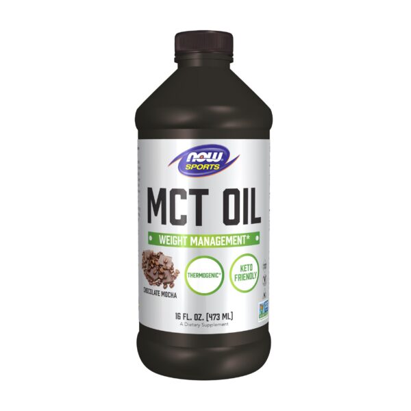 Version 1.0.0 Frente de frasco NOW MCT Oil Chocolate Mocha