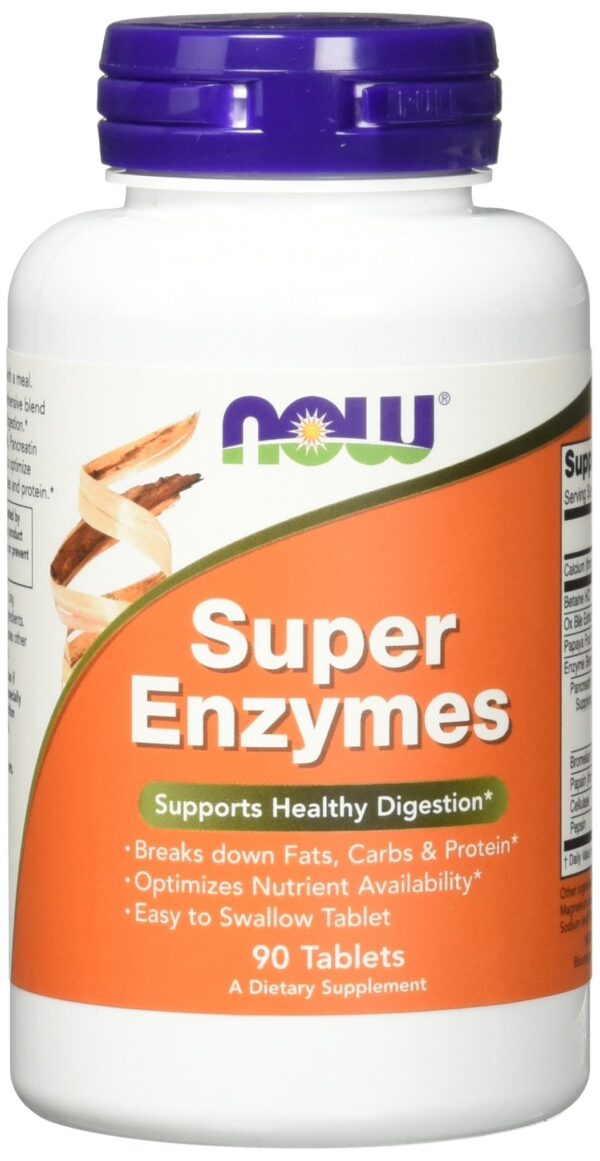 NOW Super Enzymes frentes de envase