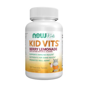 NOW Foods Kid Vits tabletas masticables sabor berry lemonade 120 unidades