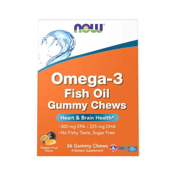 Gomita NOW Supplements Omega-3 sabor naranja maracuyá