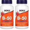 Frontal de NOW Supplements Vitamin B-50 mg 100 tabletas