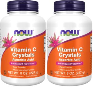 Frasco de NOW Vitamin C Crystal Powder