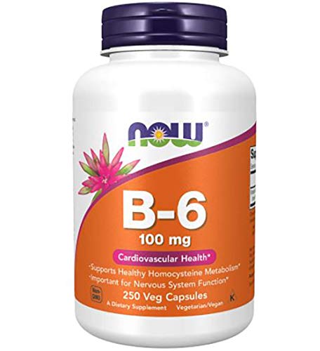 NOW Vitamina B-6 caja frontal 250 cápsulas