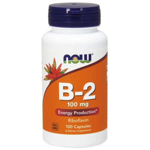 NOW Vitamina B-2 suplemento 100 mg paquete de 3 frascos