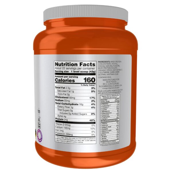 Etiqueta frontal NOW Foods Whey