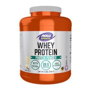 Envase NOW Whey Protein crema vainilla