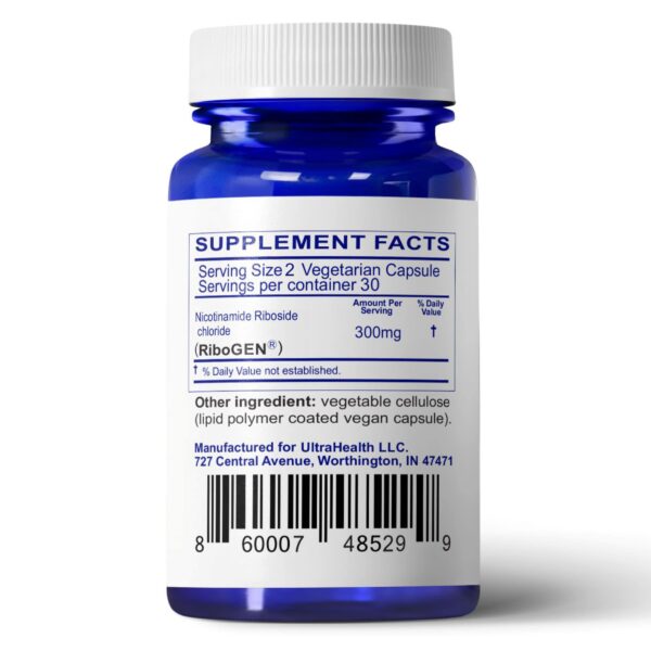 Etiqueta de NR 300 mg cápsulas entéricas UltraHealth