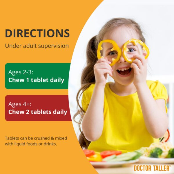 Tabletas masticables Doctor Taller Kids para niños