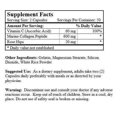 Etiqueta Nu-Health colageno marino