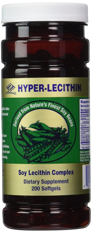 Nu Health Hyper-lecitina 200 cápsulas blandas etiqueta