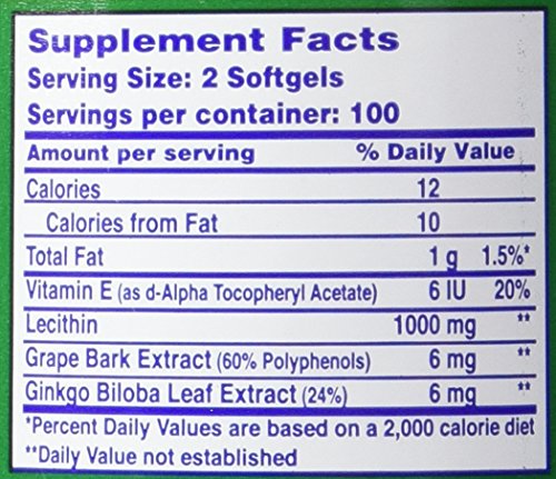 Envase y cápsulas de lecitina de soja