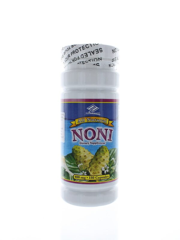 Frasco Nu Health Noni 400 mg 180 cápsulas suplemento natural