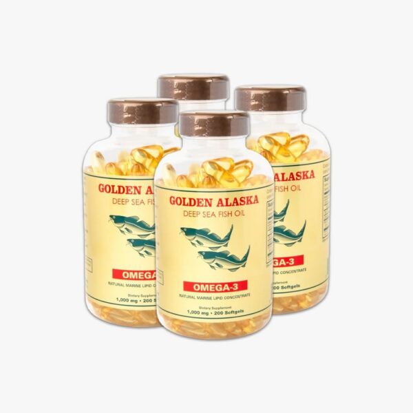Frasco Nu Health Omega-3 Alaska 200 cápsulas blandas