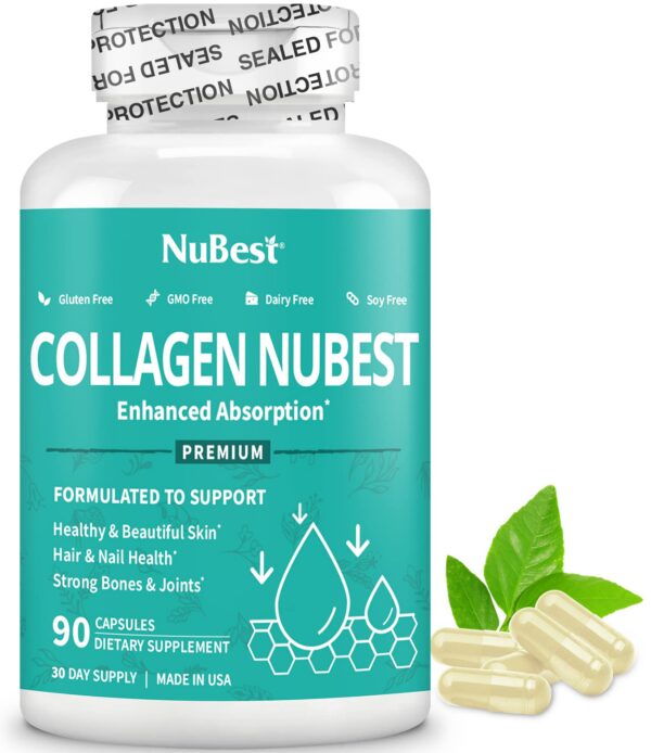 NuBest Collagen frasco y etiqueta frontal