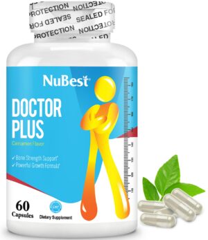 Version 1.0.0 Frasco blanco de NuBest Doctor Plus con calcio y vitaminas