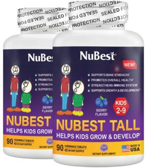 NuBest Tall Kids tabletas masticables para fortalecer huesos