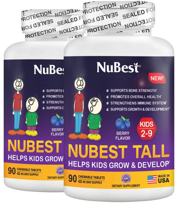 NuBest Tall Kids tabletas masticables para fortalecer huesos