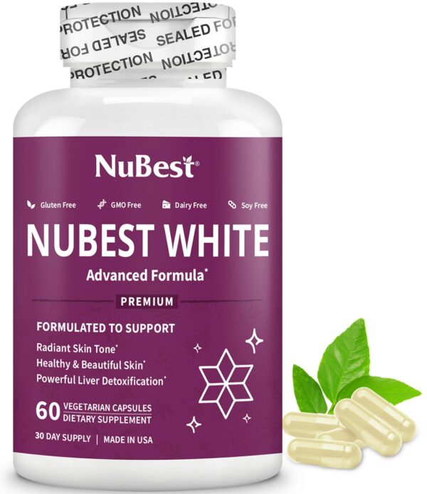 NuBest White botella frontal con etiqueta